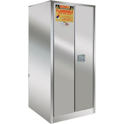 securall 60 gallon self close flammable cabinet stainless steel|A360.